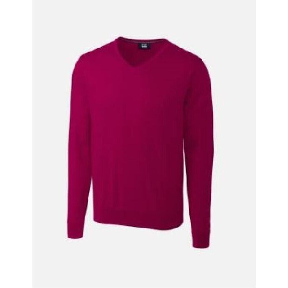 Cutter &‎ Buck Men's Big & Tall Lakemont V-Neck Sweater in Wildfire 1XB/1TG $96